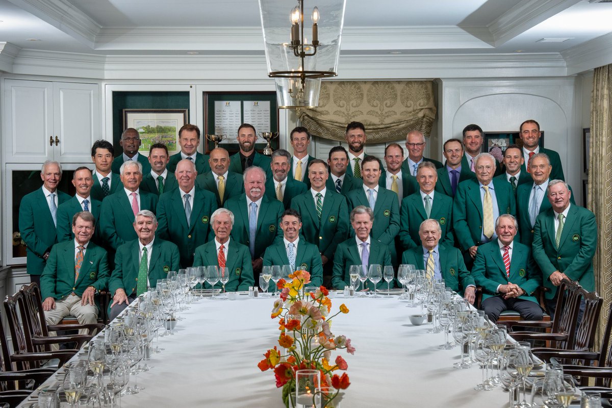 GOLF_com's tweet image. In honor of Rory McIlroy, the 2026 Masters Champions Dinner. 🍽️ 

(📸 @TheMasters)