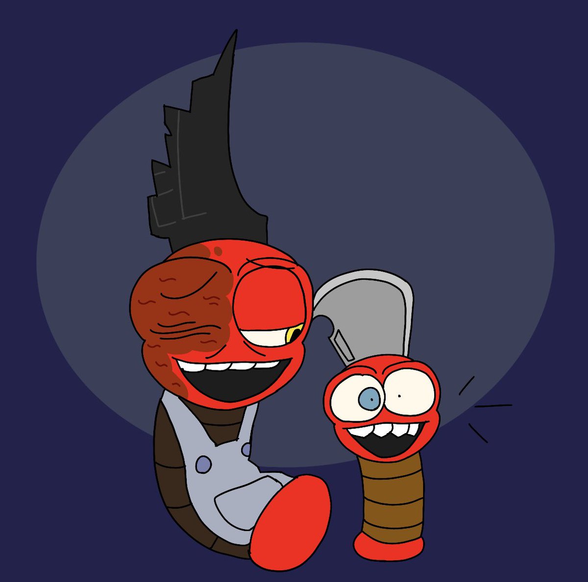doodledork01's tweet photo. Knifey and his papa I made up https://t.co/w1avdRRW8D