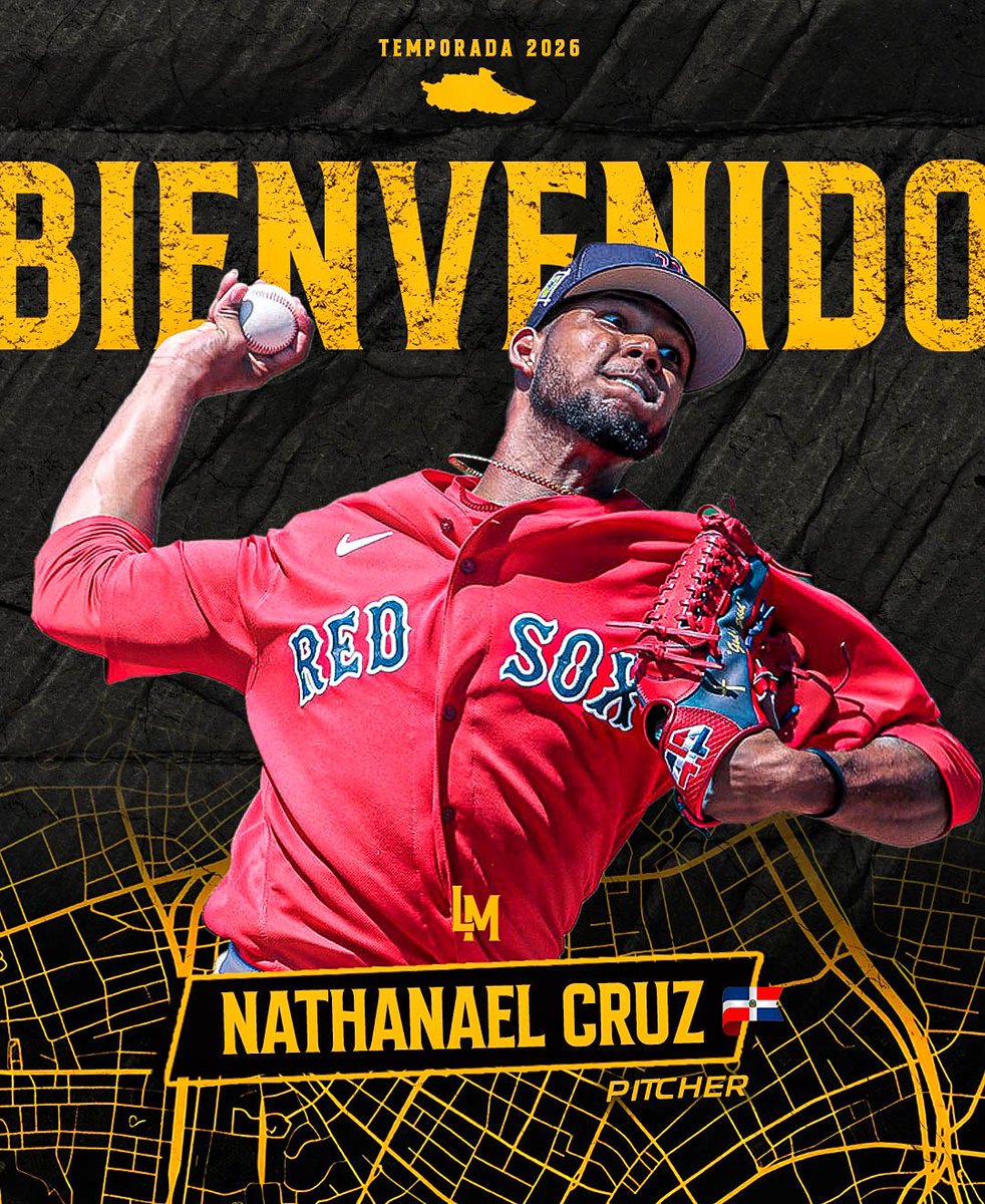🇩🇴 El dominicano Nathanael Cruz (RHP) se convierte en el primer importado Líder para la temporada 2026.

💪🏼 El derecho cuenta con 5 años de experiencia en las granjas de las Medias Rojas de Boston y tendrá su primera participación en Venezuela. 

#Levántate #SomosLíderes
