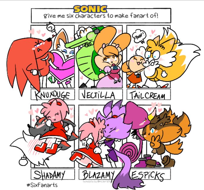 KamuiHand's tweet image. Sorry for the ones that didn't make it.
I'll sure do another one soon. I had a lot of fun making this xD
#foofverse #floofadow #ami #fanart #sixfanarts
#knuxouge #vectilla #tailcream #shadamy #blazamy #espicks
