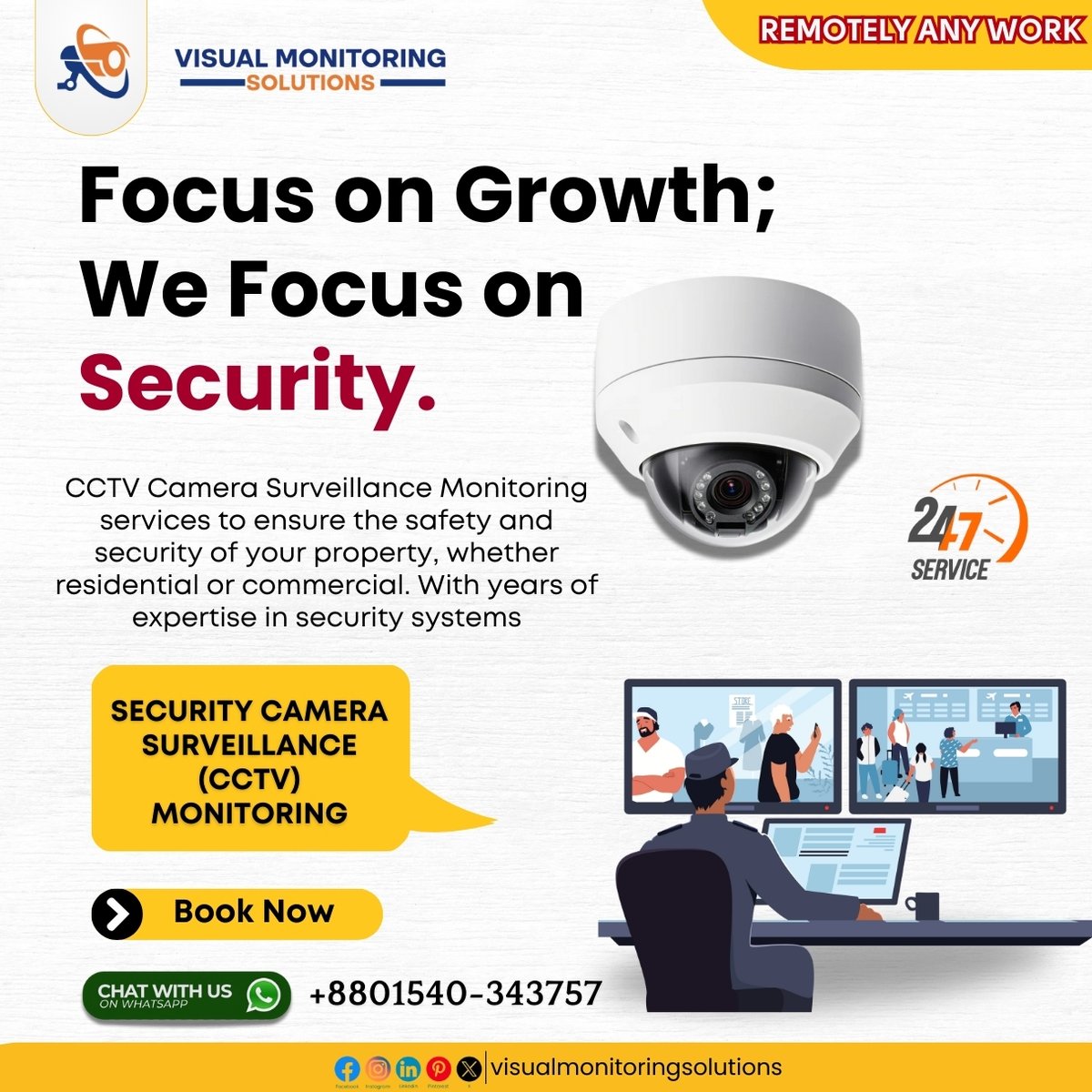 visualmonitorin's tweet photo. Stay 𝗽𝗿𝗼𝘁𝗲𝗰𝘁𝗲𝗱 𝟮𝟰/𝟳 with our award-winning 𝗩𝗶𝗿𝘁𝘂𝗮𝗹 𝗚𝘂𝗮𝗿𝗱 𝘀𝗲𝗿𝘃𝗶𝗰𝗲𝘀. Transform your existing system into a proactive guard solution! 💡
📞 𝗖𝗼𝗻𝘁𝗮𝗰𝘁 𝗨𝘀 𝗧𝗼𝗱𝗮���:
𝐖𝐡𝐚𝐭𝐬𝐀𝐩𝐩:+8801540-343757
𝐖𝐞𝐛𝐬𝐢𝐭𝐞: https://t.co/zxQdkYvODZ
#CCTV https://t.co/XeGfktguFJ
