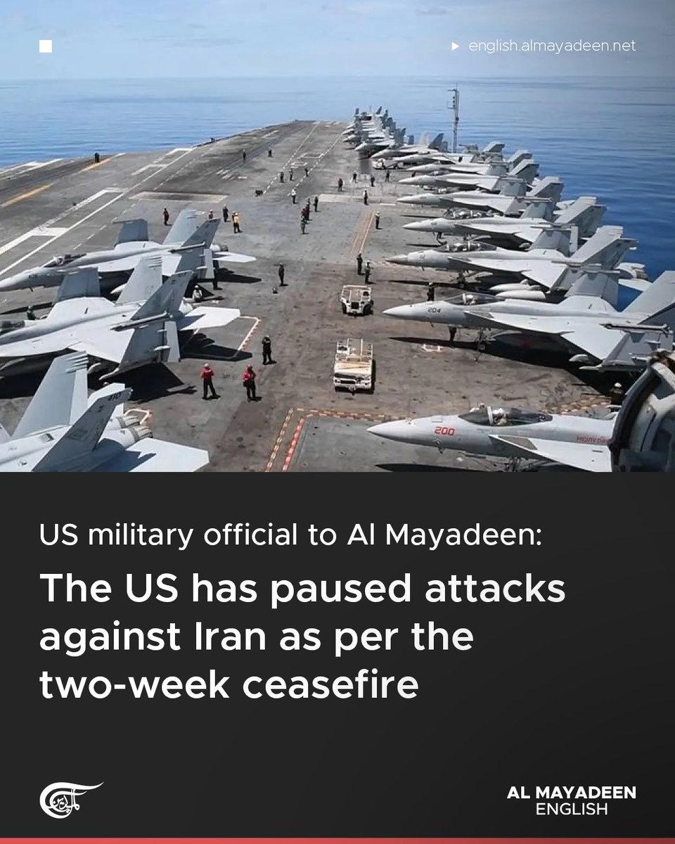 MayadeenEnglish's tweet image. A US military official told Al Mayadeen that the US has seized its attacks on Iran as agreed upon in the two-ceasefire announced earlier by Pakistani Prime Minister Shehbaz Sharif.

Talks are expected to take place in Islamabad on April 10th for further negotiations.

#Iran