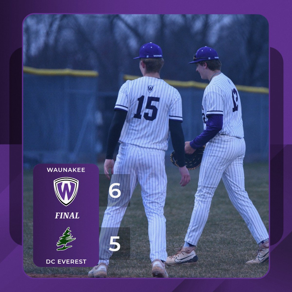 FINAL!

The Waunakee Warriors win their season opener against DC Everest 6-5.

#waunakeeway