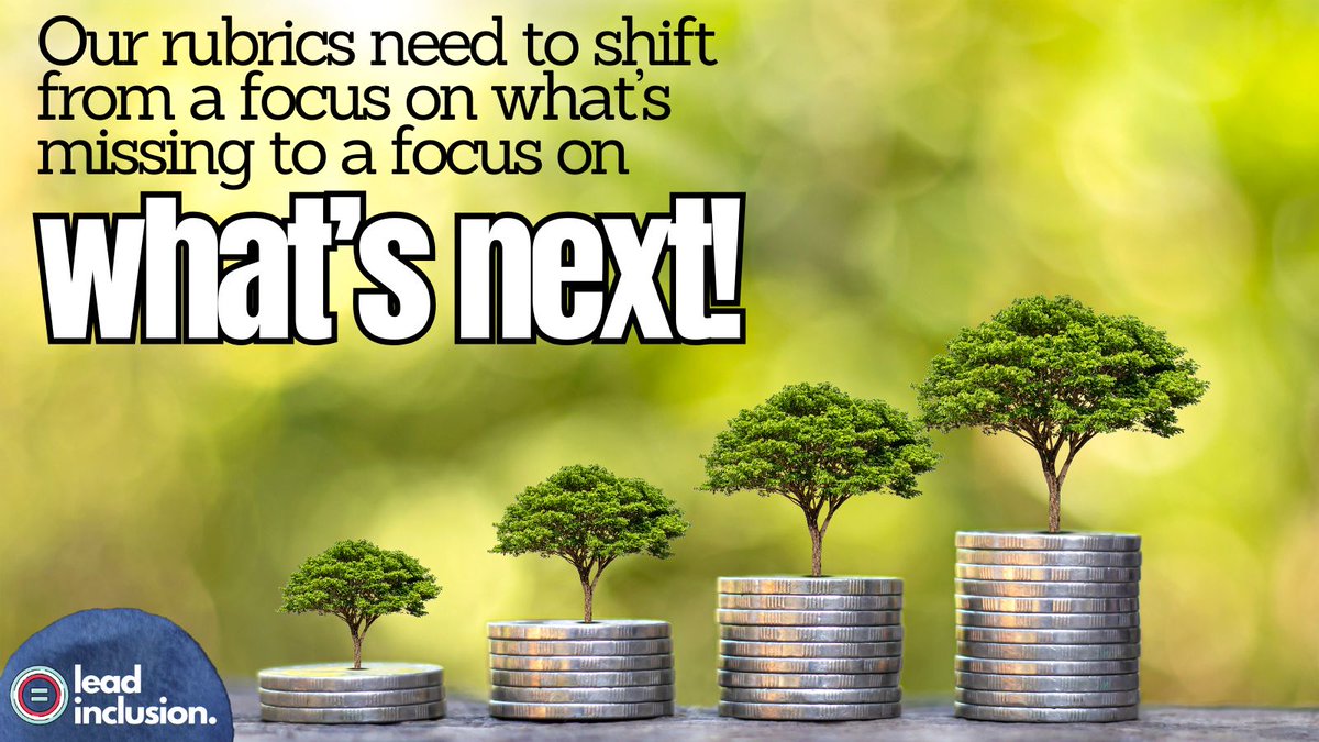 leeannjung's tweet image. 📈 Our rubrics need to shift from being focused on what's missing to what's next. Learning progressions empower a growth mindset by focusing on what students CAN do. #LeadInclusion #EdLeaders #Teachers #UDL #SBLchat #TG2Chat #TeacherTwitter