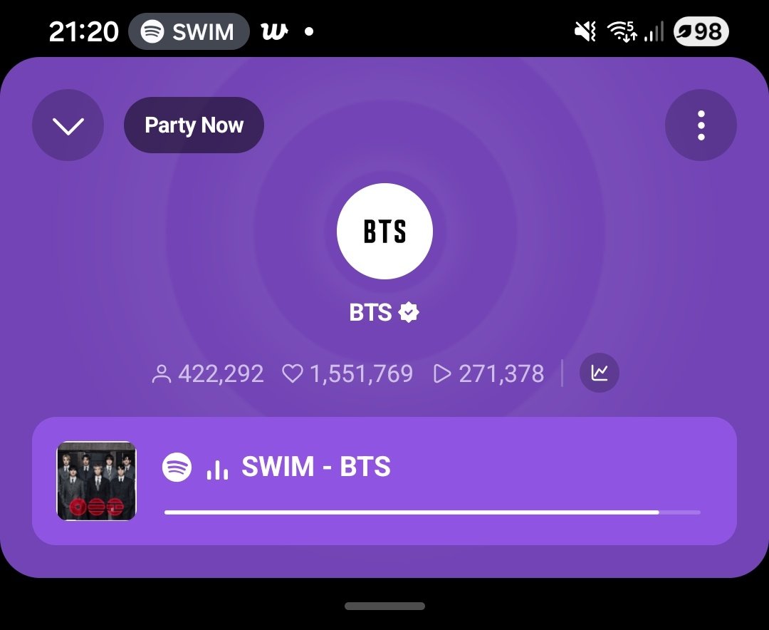 — ARMY, únanse al LISTENING PARTY 🔥 

(listening-party.weverse.io/bts/wlp/0-1723…)

KEEP SWIMMING WITH BTS