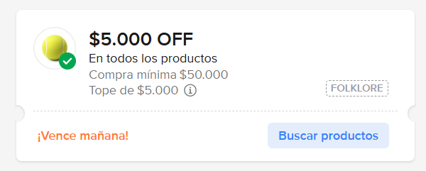 AhorrandoAndoAr's tweet image. CUPÓN DE MERCADO LIBRE!!!
PARA TODOS 🔥🔥🔥

De: $5.000
Código: FOLKLORE
Compra mínima: $50.000

Lo ingresan acá en cupones:
mercadolibre.com/sec/13PhTz3