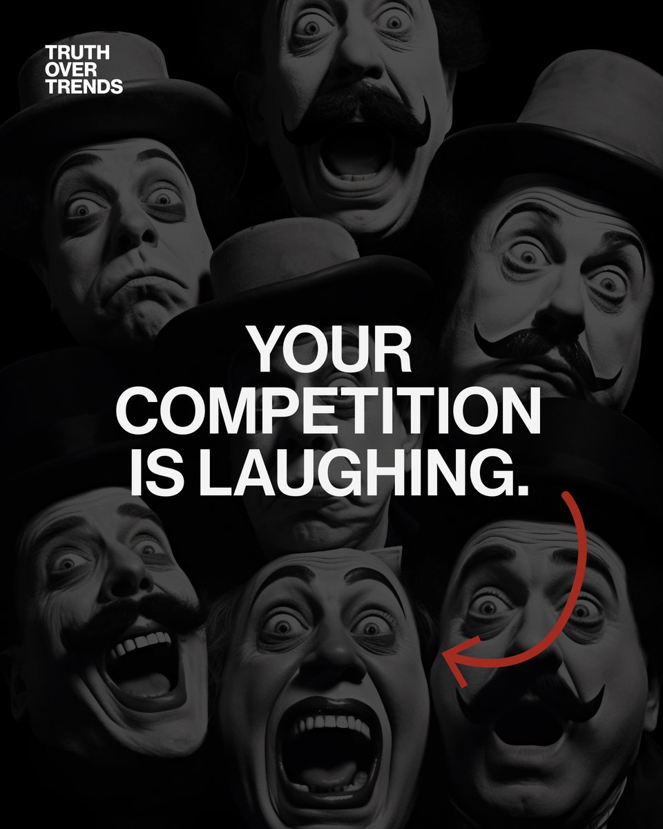SerranoStrategy's tweet photo. YOUR COMPETITION IS LAUGHING.

Hesitation is the tax you pay for being average. In the time you took to "think about" your rebranding, three bolder companies already stole your market share. Fortune favors the brave, not the cautious.

#JoeSerrano #TruthOverTrends #BrandStrategy #BusinessROI #CreativeDirector #HighTicket #fyp #viral