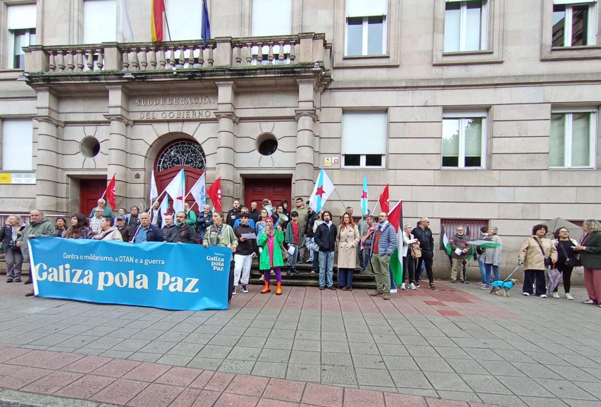 gzcontraaotan's tweet image. Mentres os asasinos e xenocidas ameazan con apagar civilizacións enteiras, localidades de toda Galiza mobilizáronse pola paz e contra a guerra imperialista, denunciando a extensión das súas consecuencias e a impunidade dos criminais. #GalizaPolaPaz
📸 #Compostela, #Vigo, #Ourense