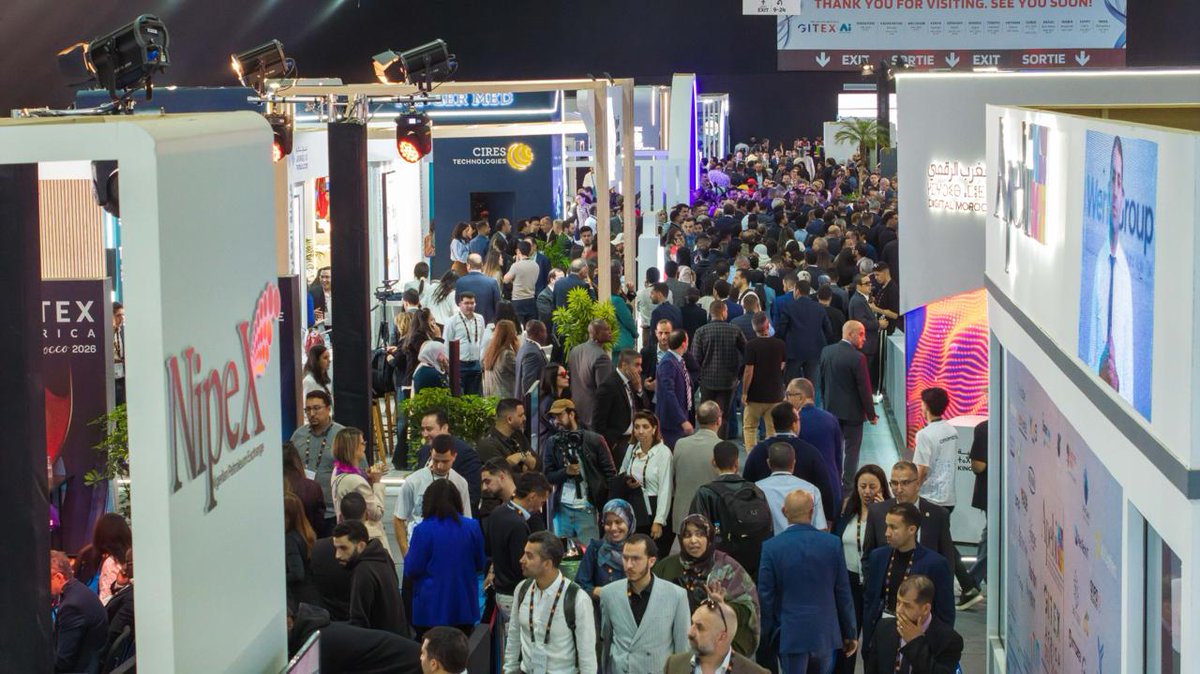 GITEXAfrica's tweet photo. See it from above.
Where innovation meets ambition. This is GITEX Africa Morocco 2026 from another angle.

📍 Marrakech | 7 - 9 April, 2026
 
#GITEXAFRICA #GITEXGLOBAL #GITEXEUROPE #GITEXASIA #GITEXNIGERIA #ExpandNorthStar #NorthStarAfrica #NorthStar #ADD #MTNRA https://t.co/VnluvRq5Am