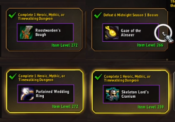 hikons's tweet photo. monk: myth weapon
pally: hero aln 😏
druid: myth haste/crit ring
dk: hero helm https://t.co/B7Qps1cBOi
