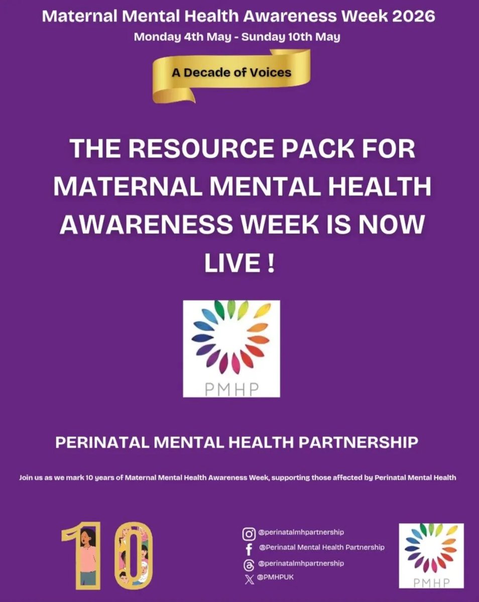 PMHPUK's tweet photo. The Resource Pack for Maternal Mental Health Awareness Week , Year 10,  is now LIVE! With downloadable posters, infographics, press release and  details of our online information sessions.

https://t.co/VpNOhybSOL
#ADecadeOfVoices 
#MaternalMentalHealthAwarenessWeek https://t.co/5sW4eoJON2
