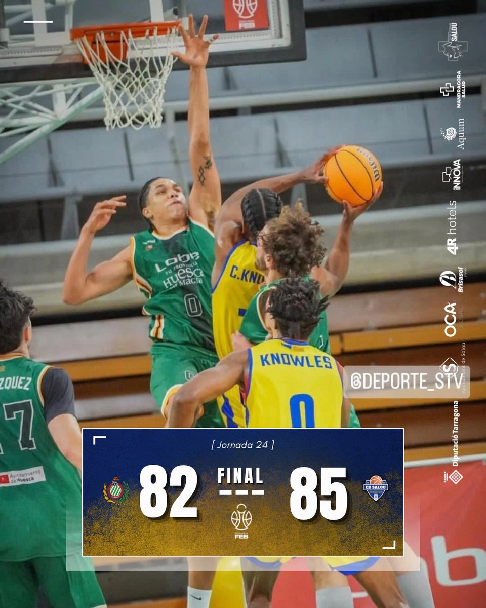 CbSalou's tweet photo. SEGONA FEB | Victòria que ens fa seguir somiant!

🏆 J25
🟢 @CBPHuesca 82
🟡 OCA GLOBAL CB SALOU 85 

#sombàsquet #somsalou #SegonaFEB #juntsfenthistòria #sempreendavant https://t.co/0EzoKStk88