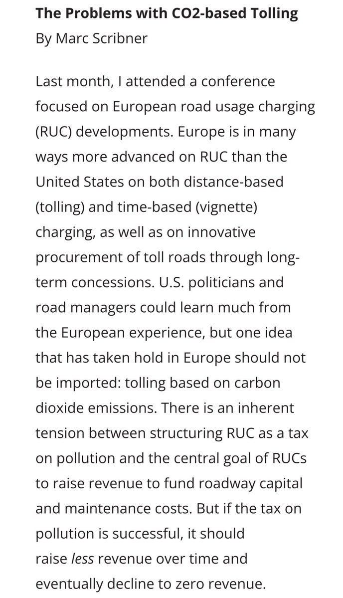 In my latest <a href="/ReasonFdn/">Reason Foundation</a>, I examine why Europe’s CO2-based truck tolling scheme is bad for road pricing and bad environmental policy. But it’s a lesson U.S. policymakers should internalize so they can avoid the same road usage charging mistakes. reason.org/transportation…