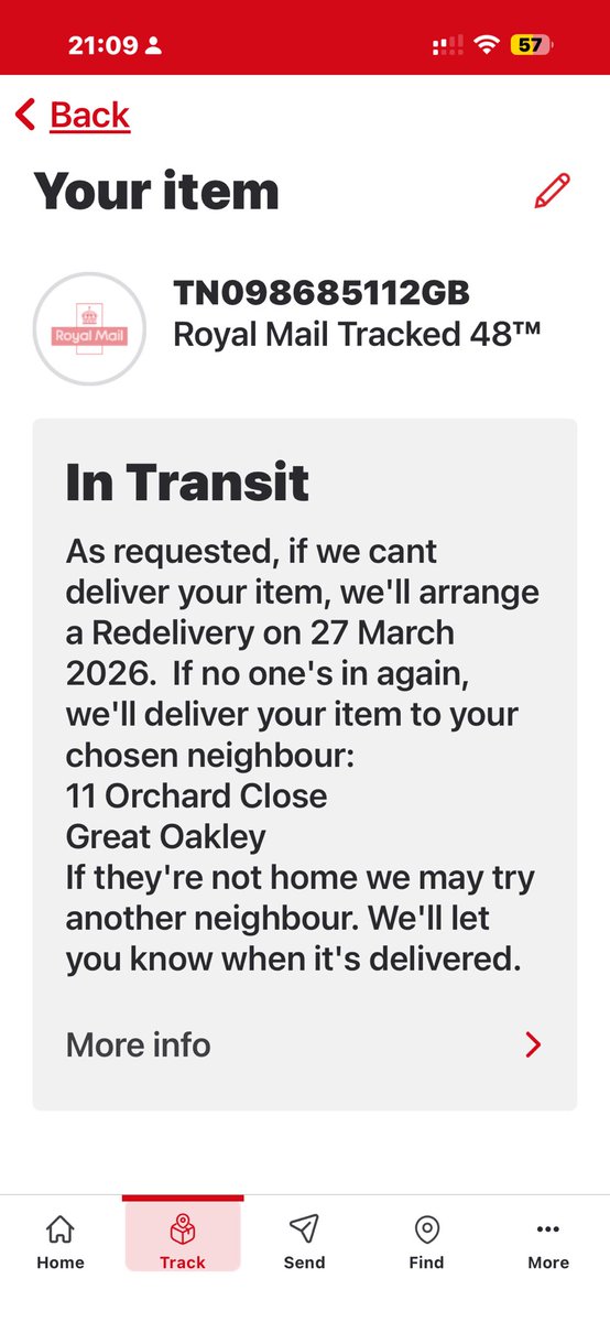 thefish73's tweet photo. @RoyalMail why is it the status on this doesn’t change and yet there is no one I can speak to to find out what has happened to this parcel. https://t.co/IyQHE6qw27