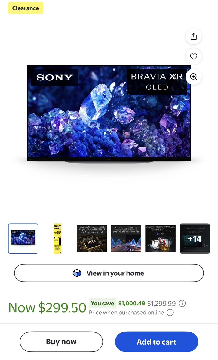 thedealsguy_'s tweet image. $300 Sony 42” Class A90K 4K HDR OLED TV with smart Google TV XR42A90K- 2022 Model

link.tdgdeals.com/glz3c

#Ad