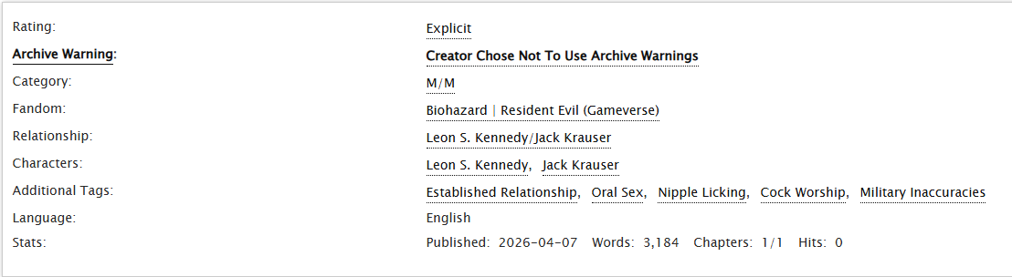 My new #kreon fic is live! First time writing smut lmao. 

"Worship the Major"
[L3on comes up with a flawless plan to finally beat Kraus3r in hand-to-hand combat.]
archiveofourown.org/works/82686701

#metaltango