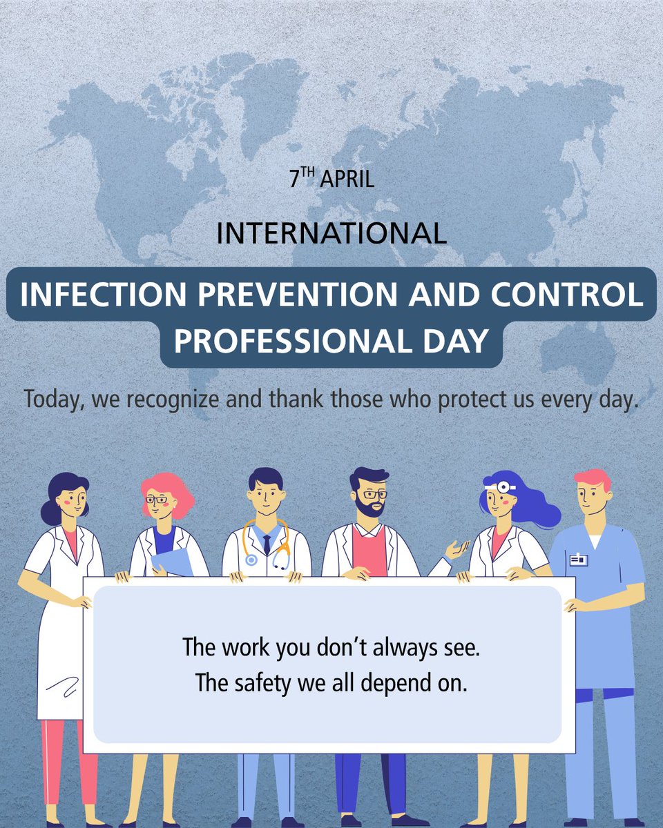 TheIPACHub's tweet photo. Today, we recognize and thank Infection Prevention and Control professionals for their dedication, expertise, and impact across our communities.
Your work matters. 
Every day.

#IPACDay #InfectionPrevention #HealthcareHeroes https://t.co/rTL85aMgse