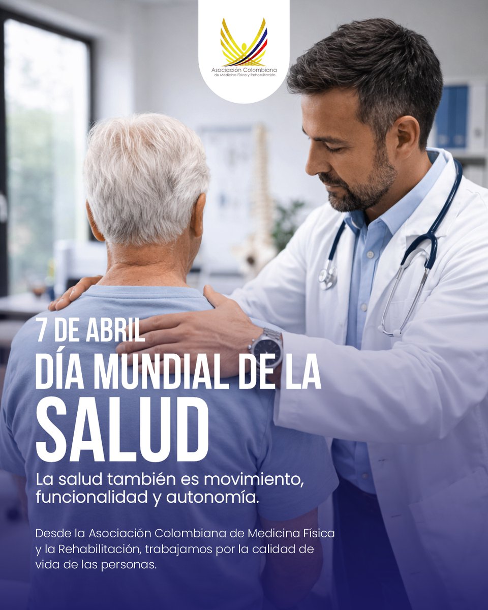 ACMFR's tweet photo. En el Día Mundial de la Salud, destacamos el valor de la funcionalidad, la autonomía y la calidad de vida.
Desde la Medicina Física y la Rehabilitación trabajamos por una salud centrada en la persona.
#ACMFR #DíaMundialDeLaSalud #Rehabilitación https://t.co/2IikXZiTMU