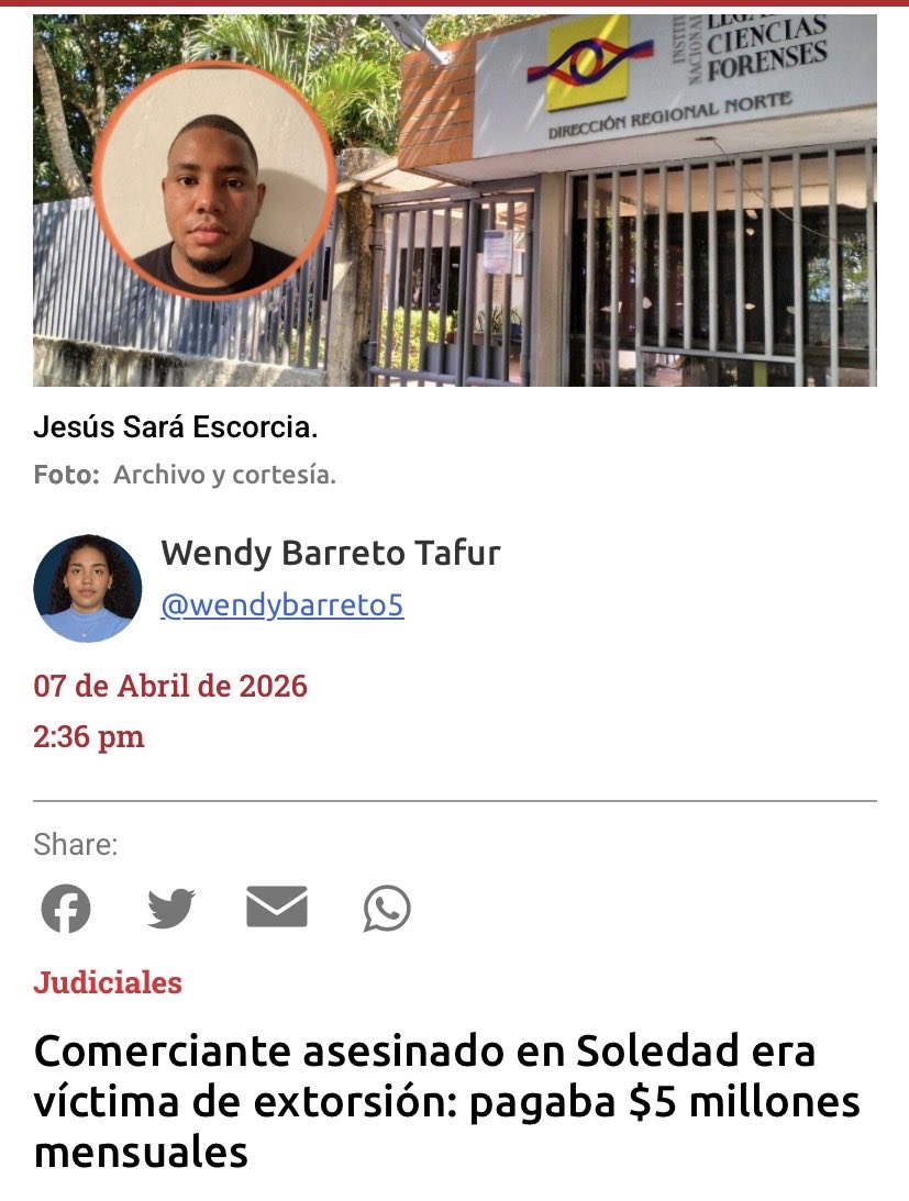 BryanOrozcoLl's tweet photo. Así está todo el empresariado, los comerciantes, los vendedores informales, las motos, los motocarros y hasta el vendedor de chaza. 

La Alcaldesa no interviene, porque su jefe Pulgar es aliado de los criminales. Hasta para entrar a un barrio toca pedirle permiso a los aliados de Pulgar. 

Al Soledeño bueno nadie lo protege, a los bandidos los protege Pulgar y muchas de las autoridades. Esta complicidad tenemos que acabarla para recuperar la paz.