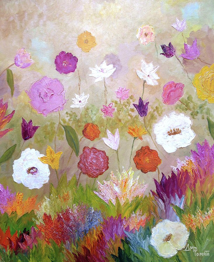 ampomata's tweet photo. This is my new painting, "Blossoms In Veil". https://t.co/wNCMhYxuee