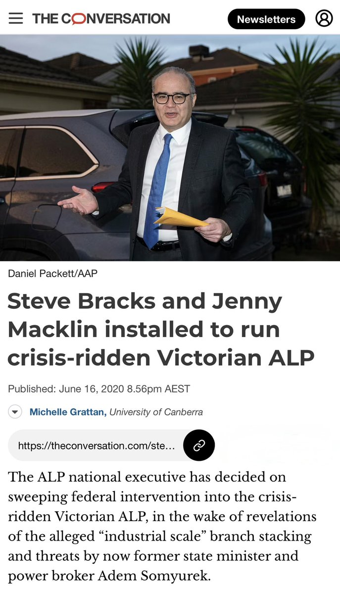 22thinkinggirl's tweet photo. A timely reminder - 6 years ago, federal Labor took control of the Victorian Labor party due to branch-stacking corruption and found thousands of fake members.
#LaborCorruption https://t.co/Au2OG2g389