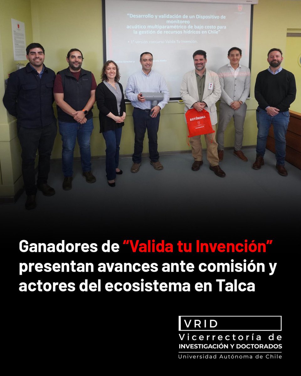 Con el propósito de avanzar en la validación técnica y comercial de desarrollos con alto potencial de impacto, DIT de UA realizó en Talca una jornada de presentación de avances de los proyectos adjudicados en el fondo “Valida tu Invención +UAutónoma”.

uautonoma.cl/noticias/ganad…