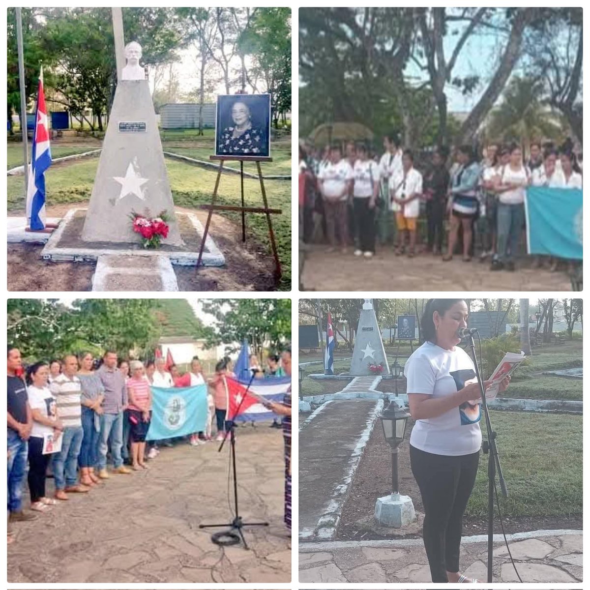 #LaSierpe dio un abrazo colectivo a la memoria de nuestra eterna Presidenta, Vilma Espín Guillois, en el Aniversario 96 de su natalicio y fue un reclamo para #TumbaElBloqueo
<a href="/DiazCanelB/">Miguel Díaz-Canel Bermúdez</a> <a href="/DrRobertoMOjeda/">Dr. Roberto Morales Ojeda</a> <a href="/EduardoLopezL65/">Eduardo López Leyva</a> <a href="/anamarianpp/">Ana Mari Machado</a> <a href="/YaimaValle1/">Yaima Valle🇨🇺❤️</a> <a href="/DeivyPrezMartn1/">Deivy Pérez Martín</a>