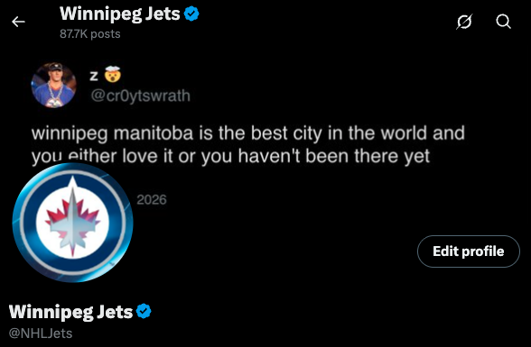 Winnipeg Jets tweet media