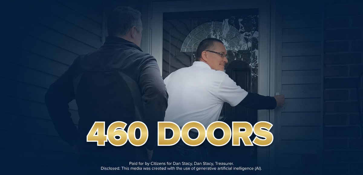 RepDanStacy's tweet photo. In 2006, right here in Blue Springs, I saw a local government project that was wrong for our taxpayers. I had never been in politics, but I couldn't sit on the sidelines.

I bought my neighborhood voter list, printed a simple message, and knocked on 460 doors. On Election Day, my neighborhood had the highest turnout in the city—and we stopped government overreach. 🗳️

This is how we defeat the $2 Million establishment: Neighborhood by neighborhood.

Join me on May 5th at 6:30 PM at the Western Missouri GOP HQ to learn how you can "Claim Your Neighborhood."

#TheBlueprint #460Doors #DanStacy #District8 #BlueSprings #LeesSummit #SoutheasterJacksonCounty