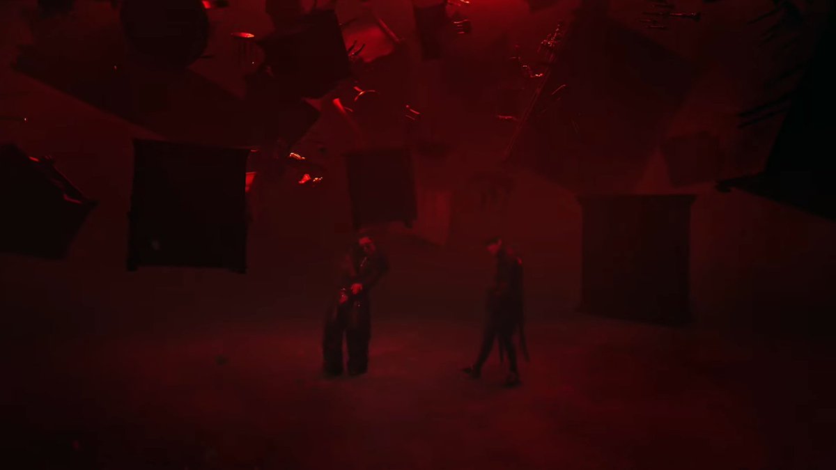 anotherunperson's tweet photo. several of these shots have a sense of turbulence and change but i love that bangtan are portrayed in contrast as grounded and unmoving and untroubled by it all. rooted, as it were, stable thanks to their foundations in what they do that let them endure against ruptures of time. https://t.co/zdVkXwgUIK