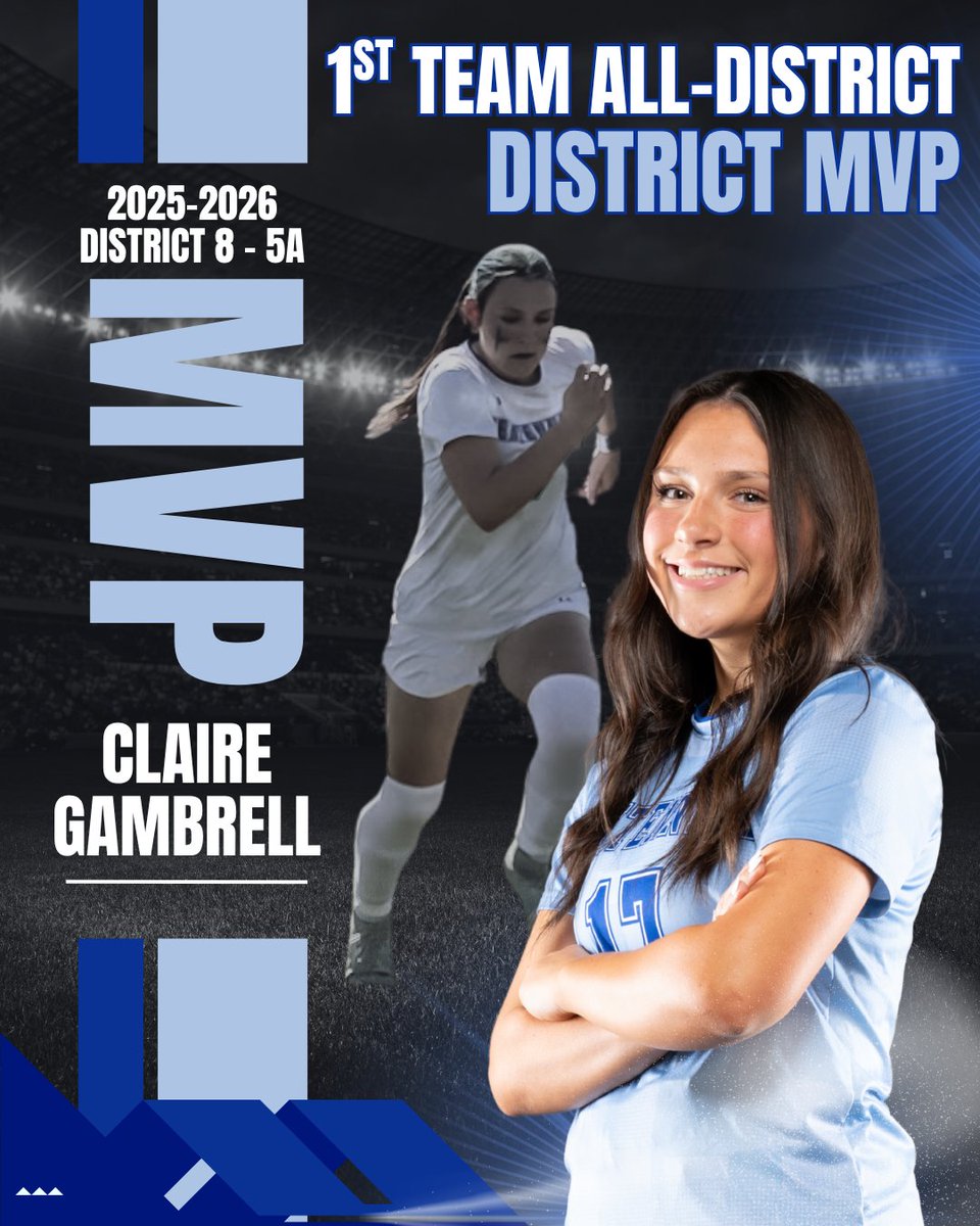 CHSLadySpartans's tweet photo. Extremely proud to announce our DISTRICT MVP!!
Please join us in congratulating her for her outstanding performance and dedication this season:

@Clairegambrell

#LSS
#LetsFreakingGo https://t.co/sOB2yu9IJ4