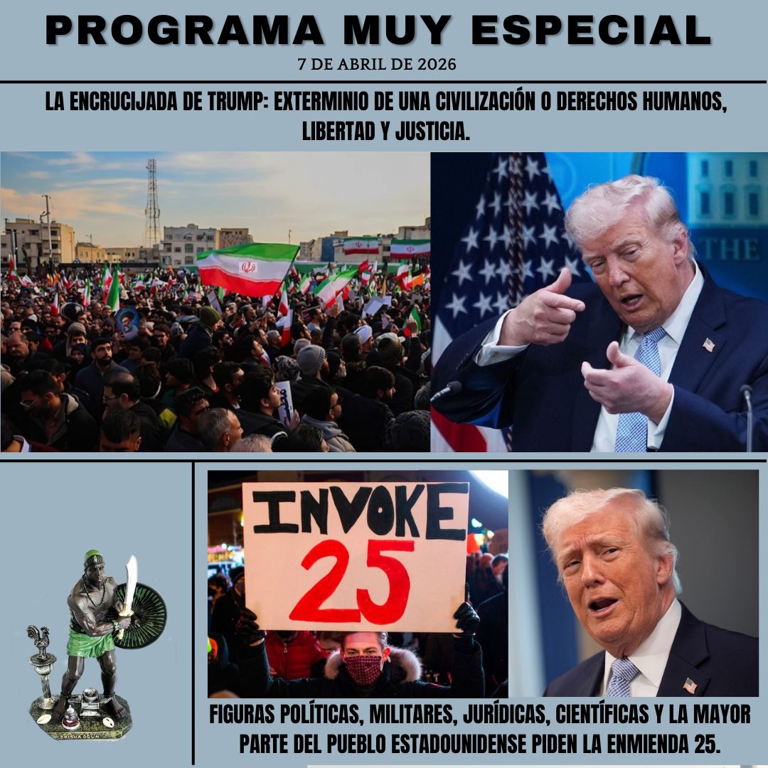 La encrucijada de Trump: Exterminio de una civilización o derechos humanos, libertad y justicia. Figuras políticas, militares, jurídicas, científicas y la mayor parte del pueblo estadounidense piden la Enmienda 25. Hoy en YouTube a las 10.00 PM. #Cuba