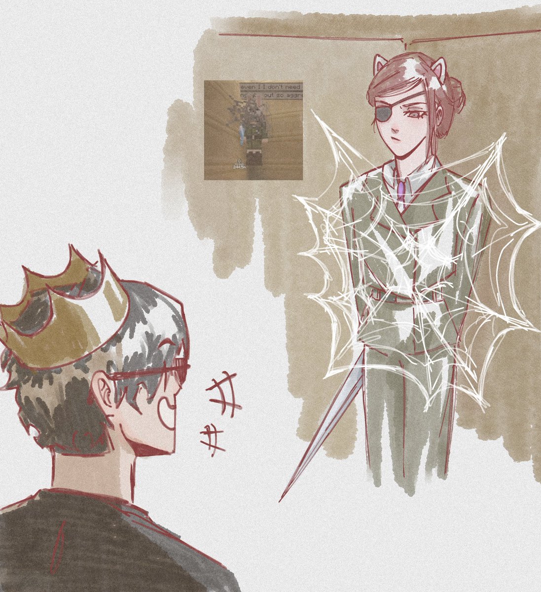 6nfair's tweet image. the type of shit u go through when u have a spider brother
#tinakittenfanart #senpaispider #qsmp2