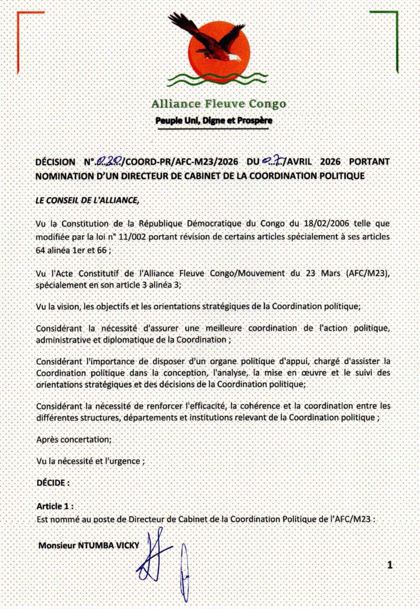 AFC-Alliance Fleuve Congo tweet media