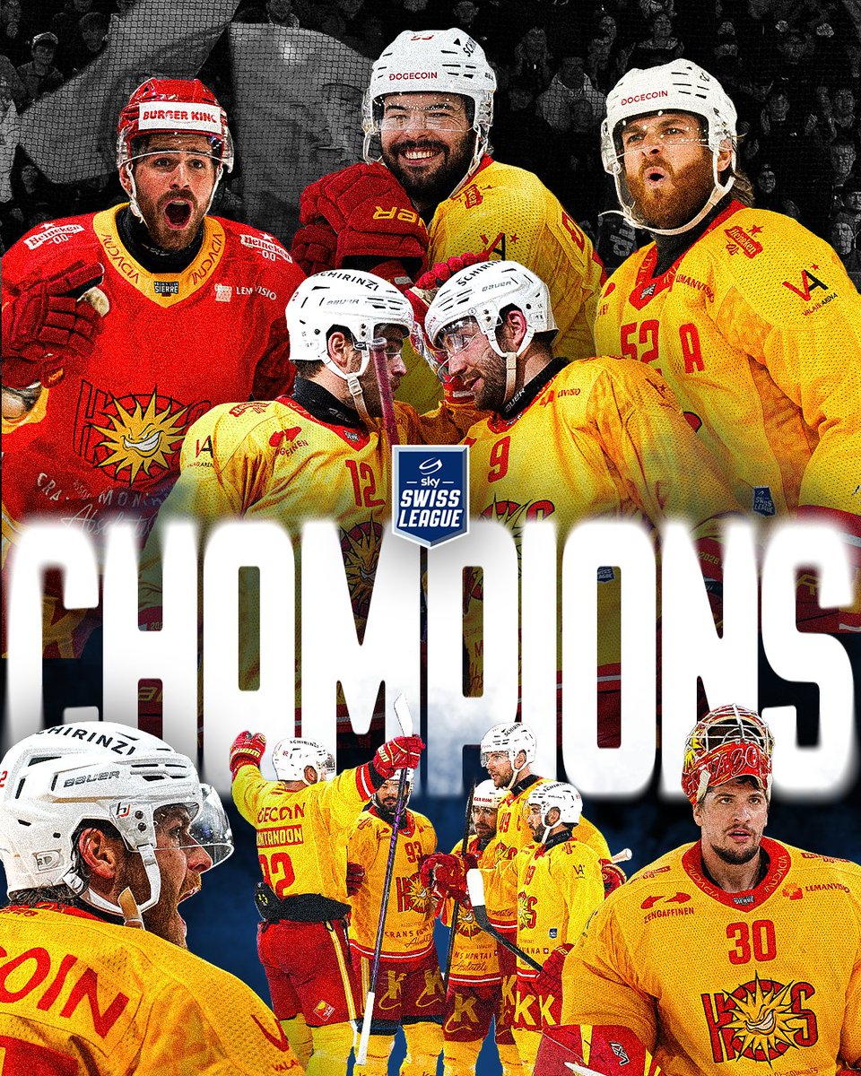 SwissLeagueOff's tweet photo. SKY SWISS LEAGUE CHAMPIONS ! 🤩
Le HC Sierre remporte la Sky Swiss League 2025/2026 ! Toutes nos félicitations !
#SkySwissLeague #ItsPlayoffTime https://t.co/lKXlNOBpij