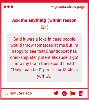 1. My absolute heroes.
2. Oh, na, na, i've thought of it. There's definitely gonna be tension between those two, but Kofupoet is also gonna be a thing, because I like the idea of manic short king pining on a giant crocodile thug lady.