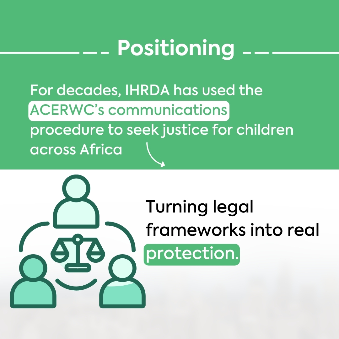 IHRDAfrica's tweet image. Our collaboration with the @acerwc continues to strengthen access to justice for #children across #Africa.

Through the use of the Committee’s communications procedure, we have contributed to advancing #child rights jurisprudence and promoting state accountability.

Read more on