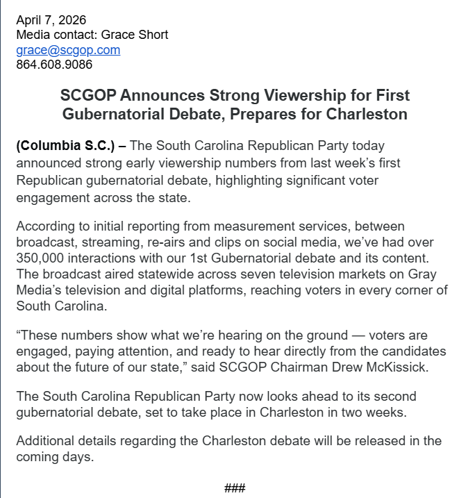 South Carolina Republican Party tweet media