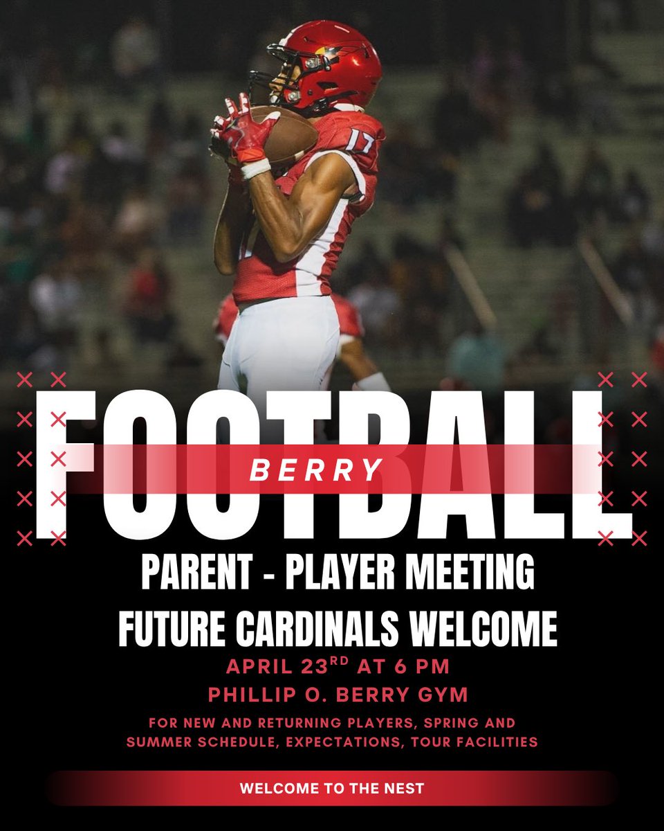 Parents &amp; players  meeting. Future Cardinals are invited!!!!