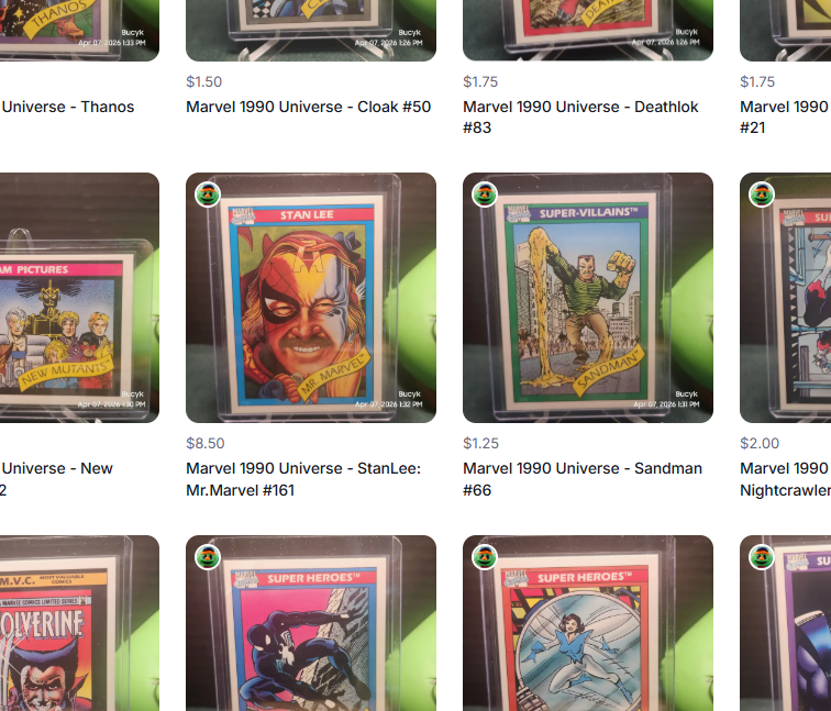 Bucyk's tweet image. 🚨 100+ NEW 1990 Marvel Universe listings 🚨

Fresh cards just dropped! Iconic heroes, villains &amp;amp; classic art from the legendary 1990 set 🔥

Build your set or find that missing piece before they’re gone!

#MarvelCards #TradingCards

tinyurl.com/29srvfra
@WatchTheBreaks