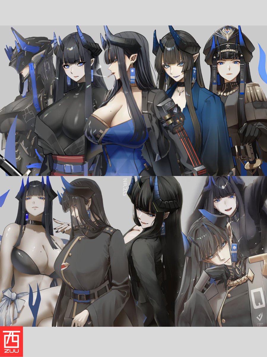 arsiellevictus's tweet photo. outfits variations OC Nina katsuragi 💙💙 #originalcharacter https://t.co/d1JZvdsivI