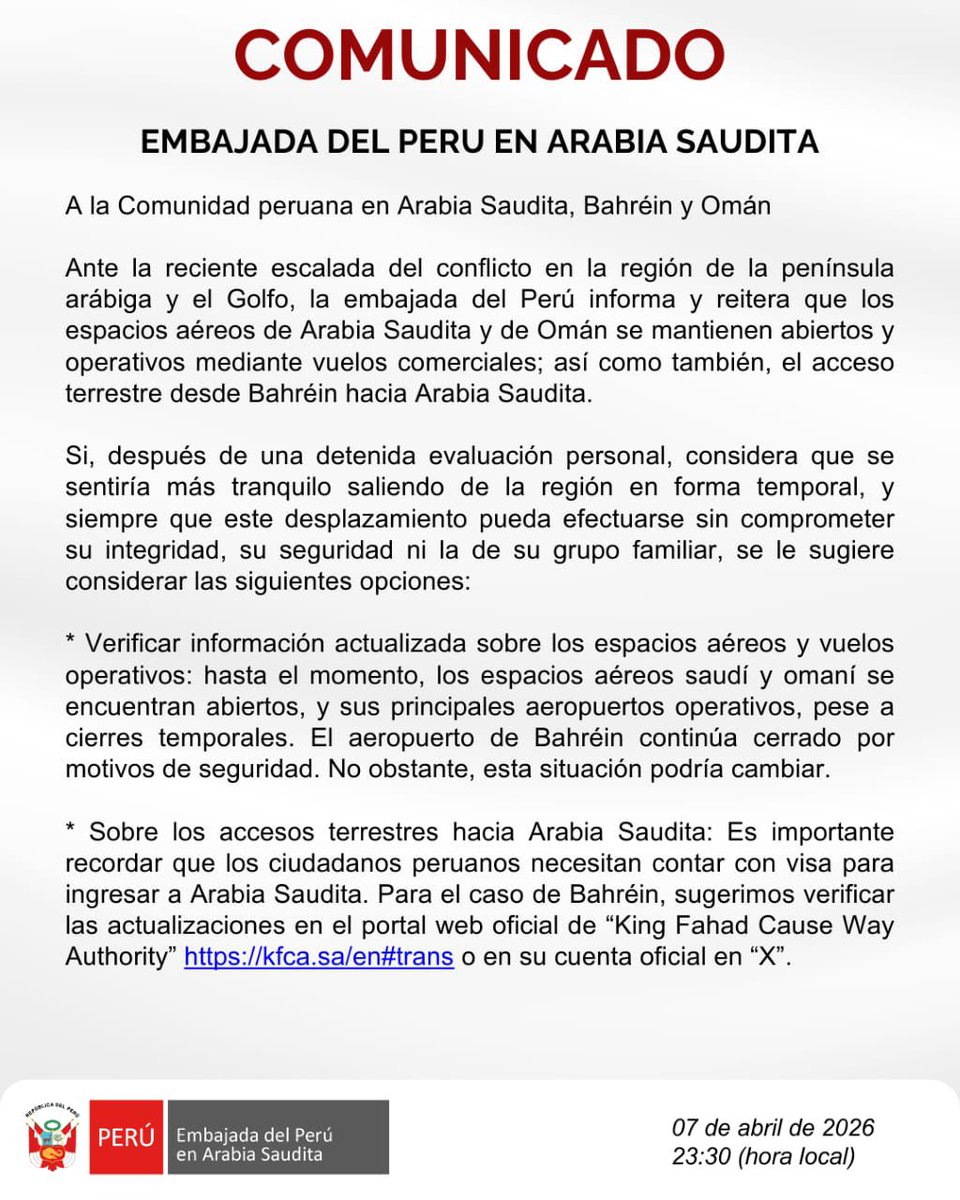 Embassy of Peru in Saudi Arabia tweet media