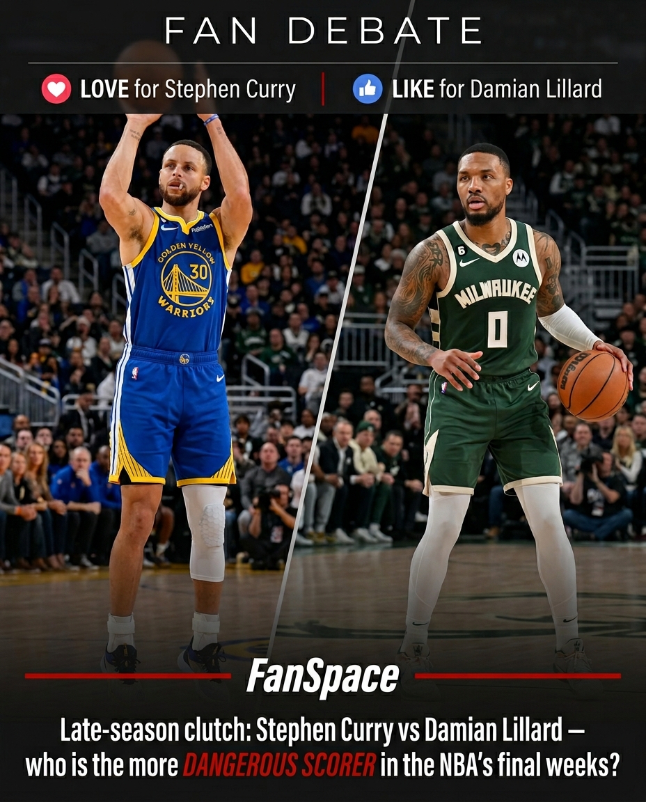 Fanspace_online's tweet image. The NBA regular season ends April 12. Curry and Lillard can both go off on any given night. Who do you trust more when the game is on the line? 🏀 NO MUTE FANS ALLOWED

#StephenCurry #DamianLillard #Warriors #Bucks #NBA #NBARegularSeason #FanSpace