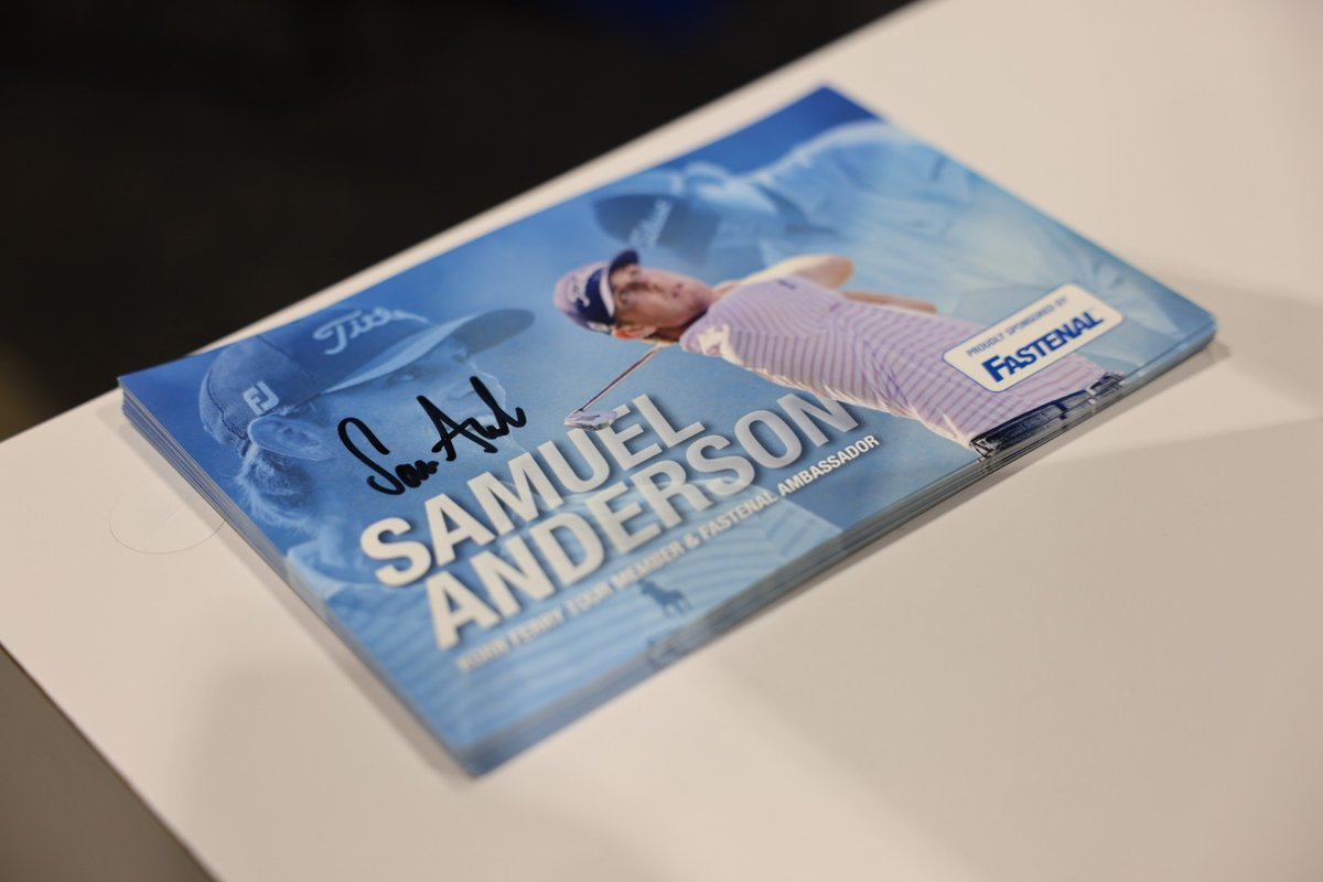 FastenalCompany's tweet photo. Excited to have Sam Anderson as a part of our @Fastenal’s Customer Expo! Sam is a professional golfer on the @KornFerryTour, a key ambassador for our brand, and is a popular stop on the floor this year. #Fastenal #BodyGuardbyFastenal https://t.co/O8LEn3ayem