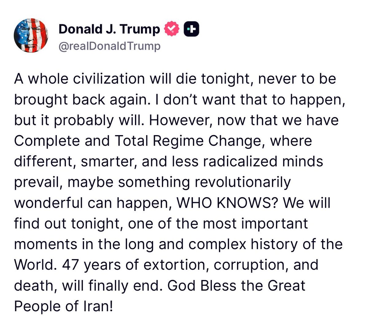 GoonerForty9's tweet photo. Donald Trump has gone mad! https://t.co/jfzZxvevMK