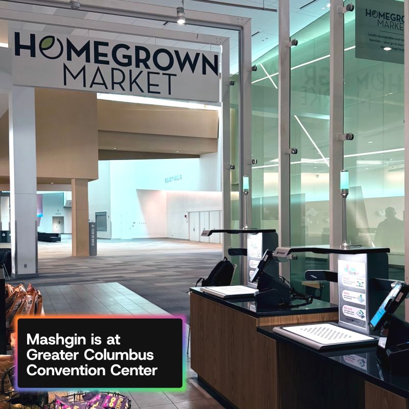 Mashgin's tweet photo. Mashgin just landed at the Greater Columbus Convention Center, powering faster checkout at Homegrown Market.

#VenueTech #ColumbusCenter #MashginIsEverywhere https://t.co/UEFzKvIlZG