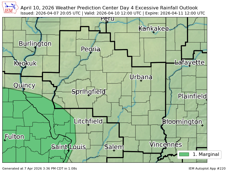 Wpc Riskmap WPC issues Day 4 Marginal Risk Excessive Rainfall Outlook at Apr 7, 20 ...