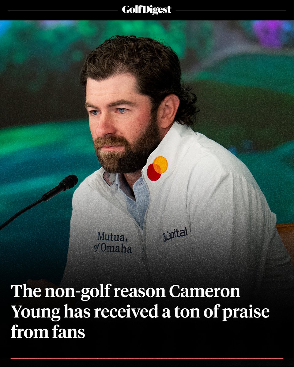 GolfDigest's tweet photo. Cameron Young said he's been pleased to hear the amount of positive comments he receives revolving around his faith.

Read more: https://t.co/KrfXsQtAed https://t.co/PfMi9mKFgD