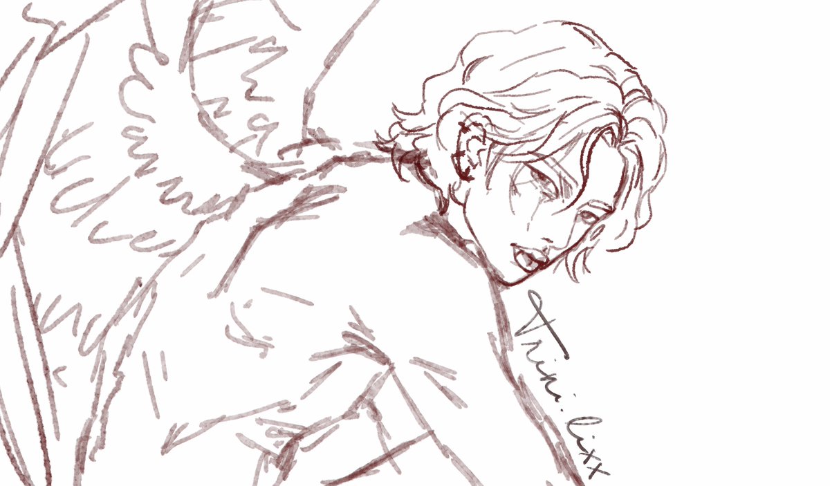 Algún día terminaré esta ilustración, la idea es que sea muy the fallen angel, amo ese cuadro y hyunjin tiene una expresión facial que quedaría uffff chef kiss 😮‍💨🤌 #hyunjin