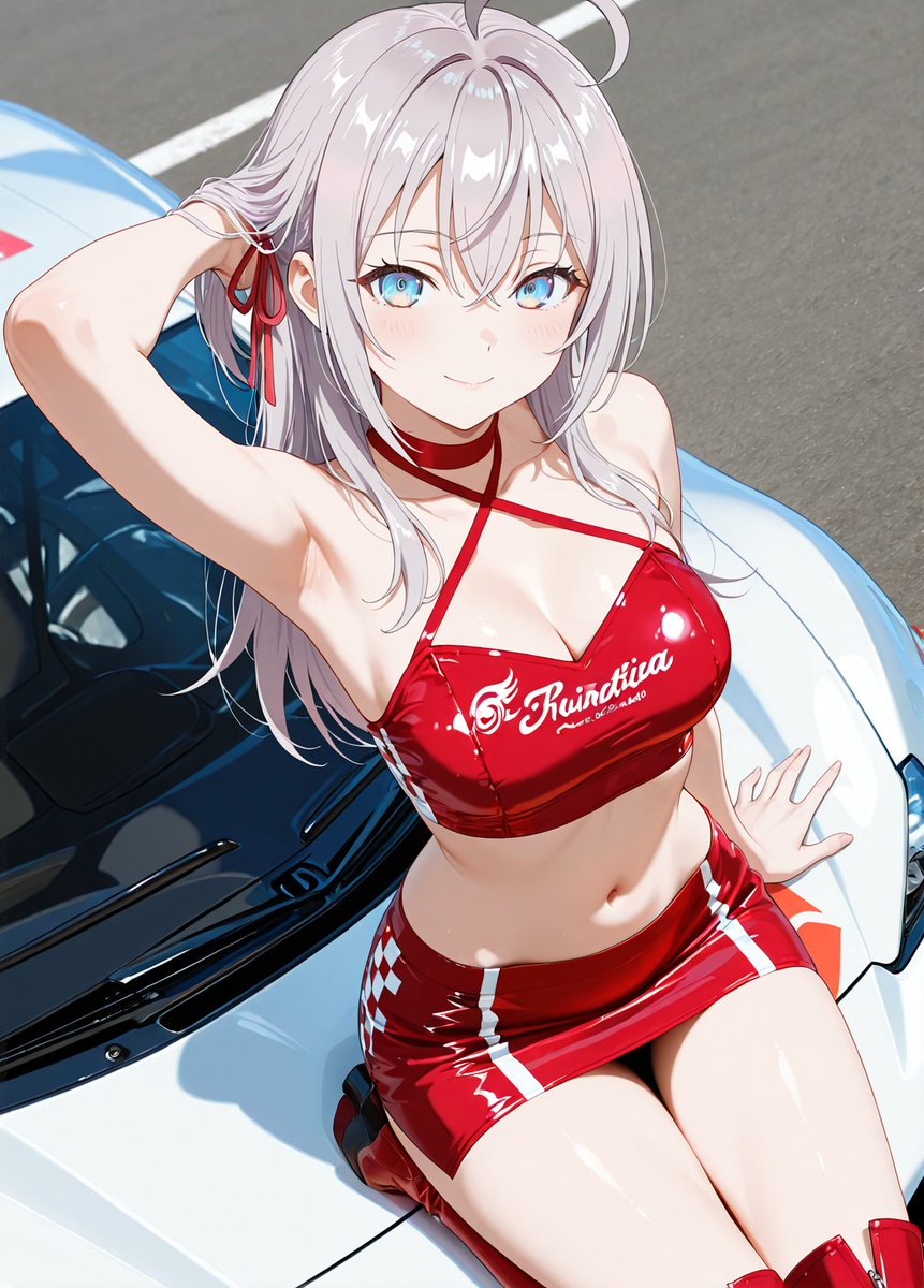 レースクイーンなアリサ・ミハイロヴナ・九条さん SFW Illustration